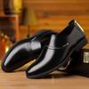 Läderskor herr trend koreansk version av affärsklänningsläderskor andningsbara fritidsskor mjuk sula en pedal latmaskor arbetsskor