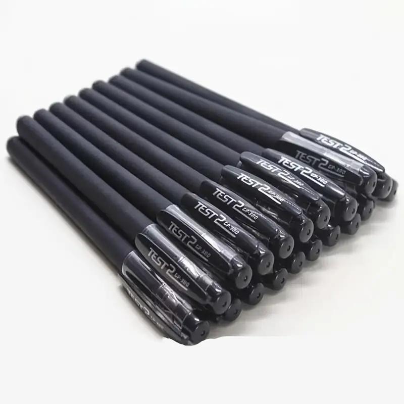 12 Stück Gelstift, schwarzer matter Signierstift, Schreibwaren, Prüfungsstift für Schüler