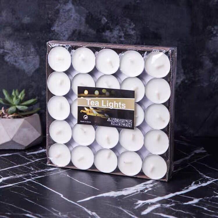 12g 3 Hours 14g 4 Hours No Romantic Picture Tea Wax Aluminum Shell Tea Candle 50 Packs