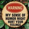 D Flatpc X Inch ( X Cm) Humorous Metal Warning Sign My Sense of Humor Might Hurt Your Feelings  Ideal for Garage for