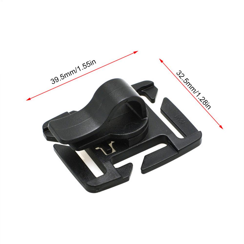 D-buckle Drink Tube Clip 360 Degree Rotatable Water Bladder Bag Clip Quick Release Clamp Backpack Accessories for Camping Hiking