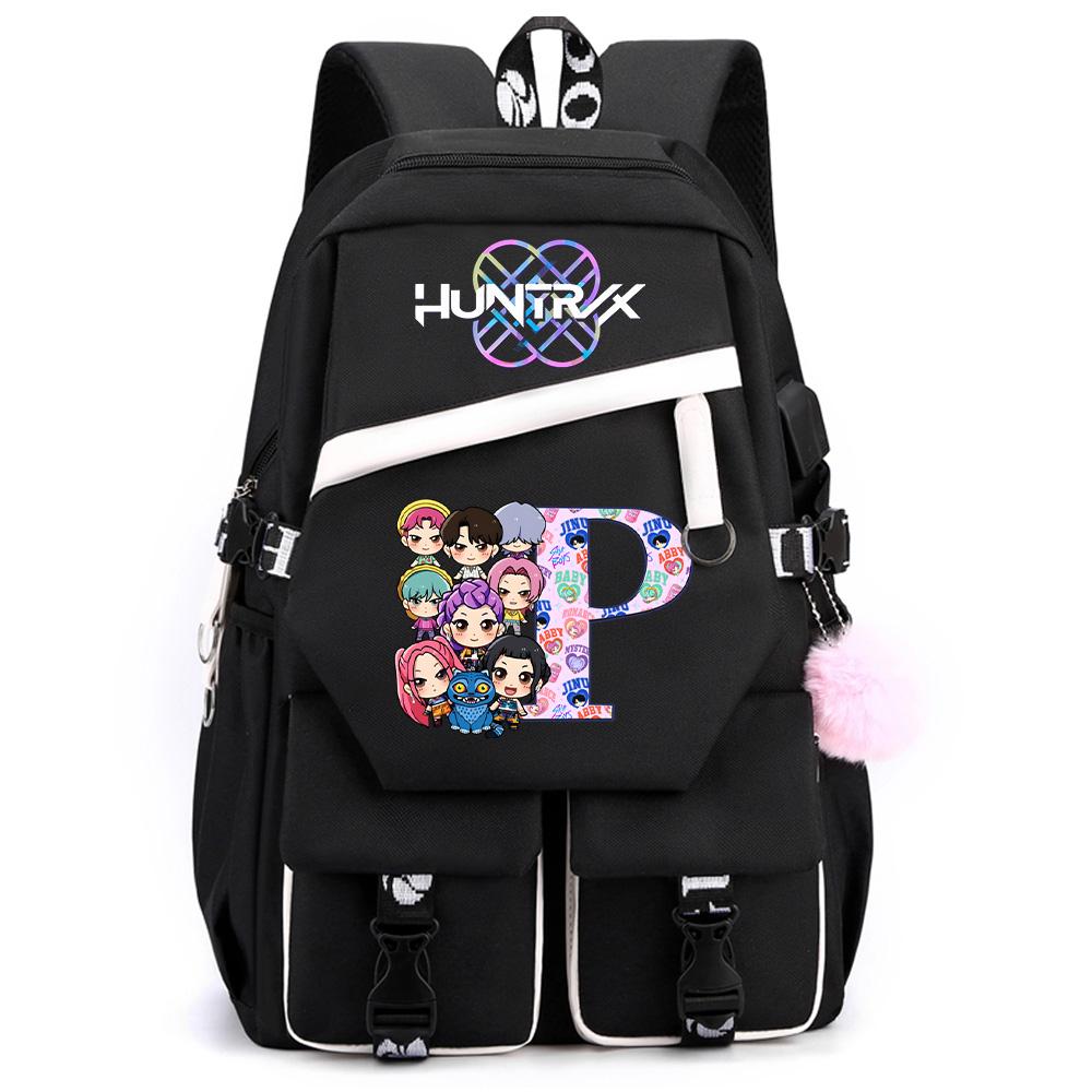 26 Liter Angielski K-pop Demon Hunters Nadrukowany Plecak o Dużej Pojemności dla Nastolatka Ucznia Dziewczyny Chłopca Torba Szkolna Torba na Książki Kobiety Wodoodporna Torba Podróżna