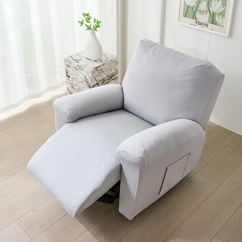 Waterproof Milk Silk Elastic Recliner Sofa Cover - Full Wrap, Split Type