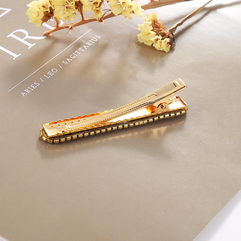 Korean Colorful Rhinestone Hair Clip, Long Duckbill, Simple Bangs & Side Clip for Women