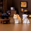 1 Stück Harz Katze Ornament Kätzchen Figur Tier Miniatur Feengarten Puppenhaus Dekoration DIY Mikrolandschaft Heimdeko