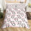 Milk Cow Pattern Bedding Set King Queen Animals Theme Comforter Cover Chocolate Brown Duvet Cover Cute Kawaii Cattle Quilt Cover