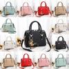 Style Pu Handbag With Embroidered Flowers For Daily Fashion And Casual Outings