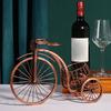 Creative Wine Bottle Holder Wine Rack for Single Bottle Three-wheeled Car Shaped Wine Organizer Stand Countertop Dis