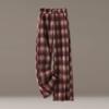 Women's Winter Plaid Wool High-Waisted Straight-Leg Cashmere Pants - Slimming, Loose, and Stylish