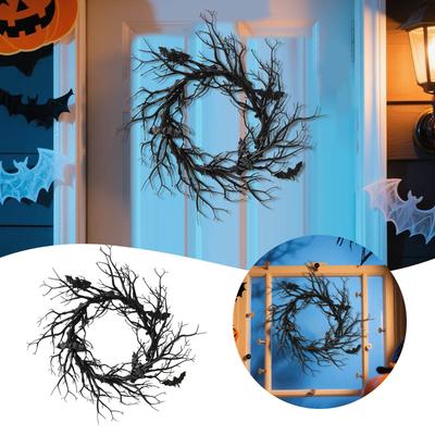 Halloween Wreath Artificial Branches Door Garlands Horror Party Haunted Festival Hanging Ornaments Garland Halloween Decorations