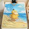Pokémon Psyduck Theme Collection Flannel Blanket, Soft Flannel for Daily Home Use, Great Gift Choice