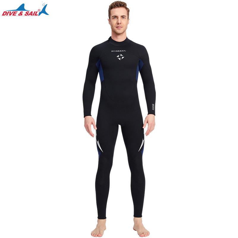 DIVE&SAIL 3MM Unisex Long-Sleeve Wetsuit for Diving & Surfing