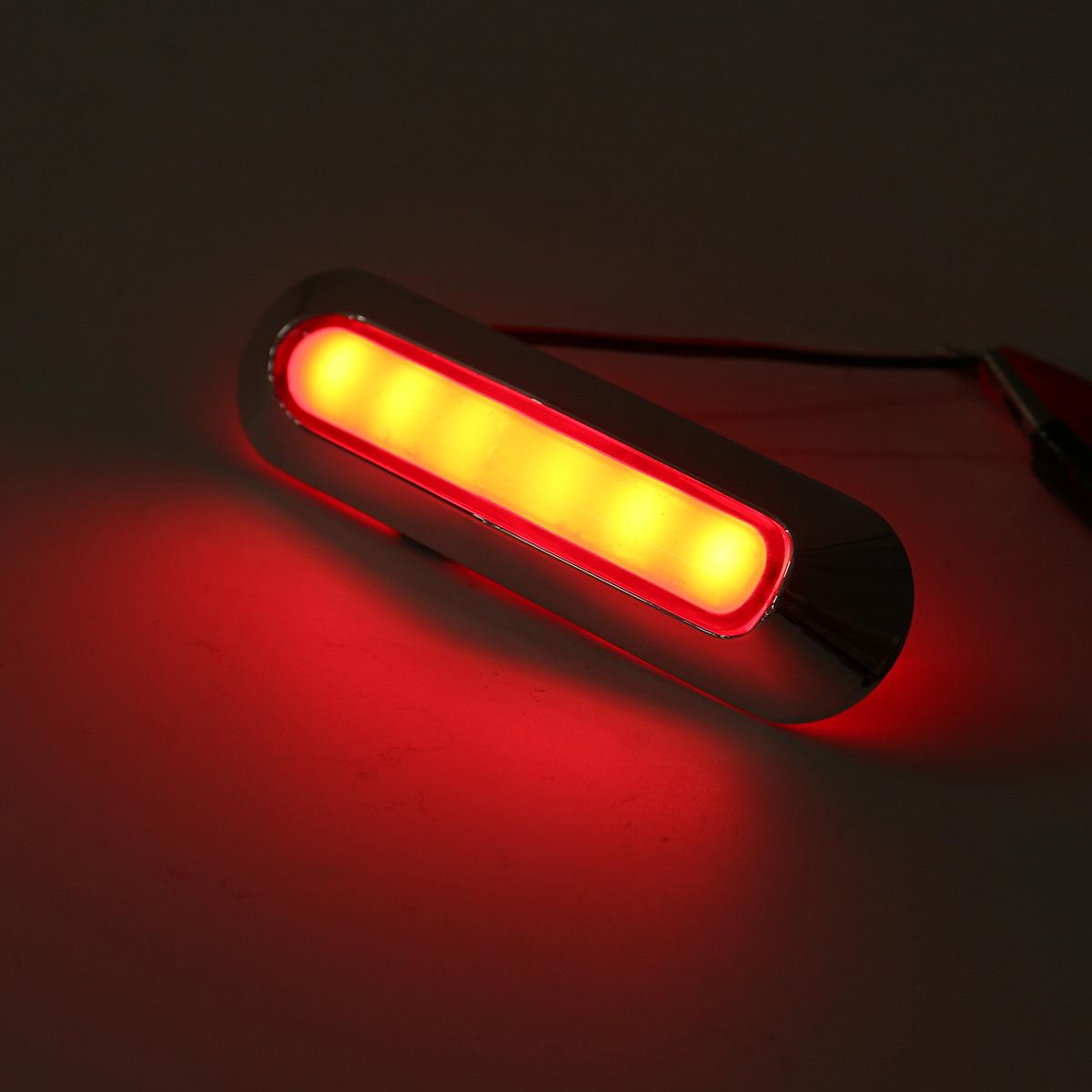 

2PCS 12V 24V LED Car Warning Light 6 LED Light For Trailer Truck Lorry Orange White Red LED Side Marker Indicator Lamp красный