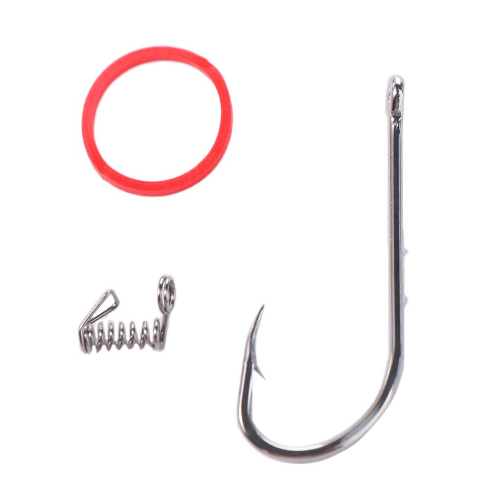 Carbon Steel Live Shrimp Fishing Hooks Single Hook Barbed Fishhook Fishing Fixed Hooks Live Bait