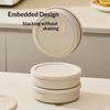 Circular Beef Patty Silicone Lunch Box Microwave Heated Silicone Fresh-Keeping Box, Snack Salad Bento Box