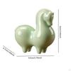 Figurine Ceramic Horse Statue Modern Collectible Chinese Year Decoration Sculpture for Bedroom