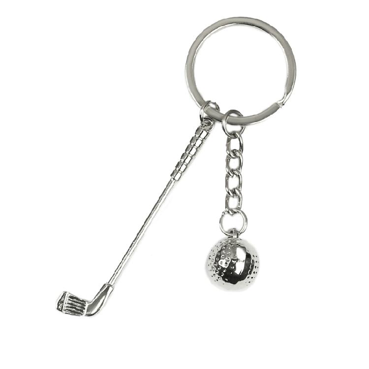 Sports Fan Keychain Tennis and Racket Charm Tennis Accessory Tennis Keyring Alloy Texture Suitable for Everyday Use