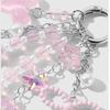 Portable Resin Cat Eye Bead Keychain Set Glittering Resin Bone Heart Designs Handmade Jewelry Accessory