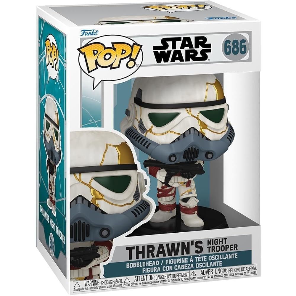 Star Wars Funko Ahsoka Throne Knight Trooper Figure with Blue Mouthpiece Collectible Action Toy
