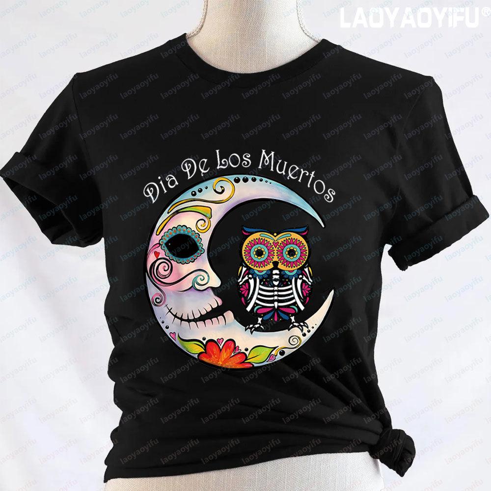 Unisex Viva Mexico Day of The Dead Mexican Fiesta Graphic T Shirts Funny Mexico Festival Tshirt Women Cotton T Shirt Ropa Hombre