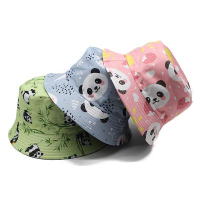 Ins Japanese And Korean Students Basin Hat Cute Super Cute Panda Cartoon Sunshade Sun Protection Hat Children Summer Bucket Hat
