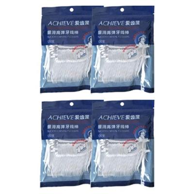 Open Space Dental Disposable Tooth Care Ultra-Fine Dental Floss, 100 Pieces, 4 Pieces