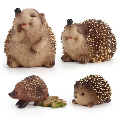 Niedliche Actionfigur PVC Solide Simulation Igel Wildtiermodell Kleiner Igel Dschungel Sandkasten Ornamente Kindergeschenk Heimdeko