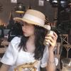 2022 Summer Sun Hat Bow 100%Raffia Hat Sun Visor Women's Summer Panama Straw Hats Women's Beach Hat Summer Hat Uv Blocking Hat