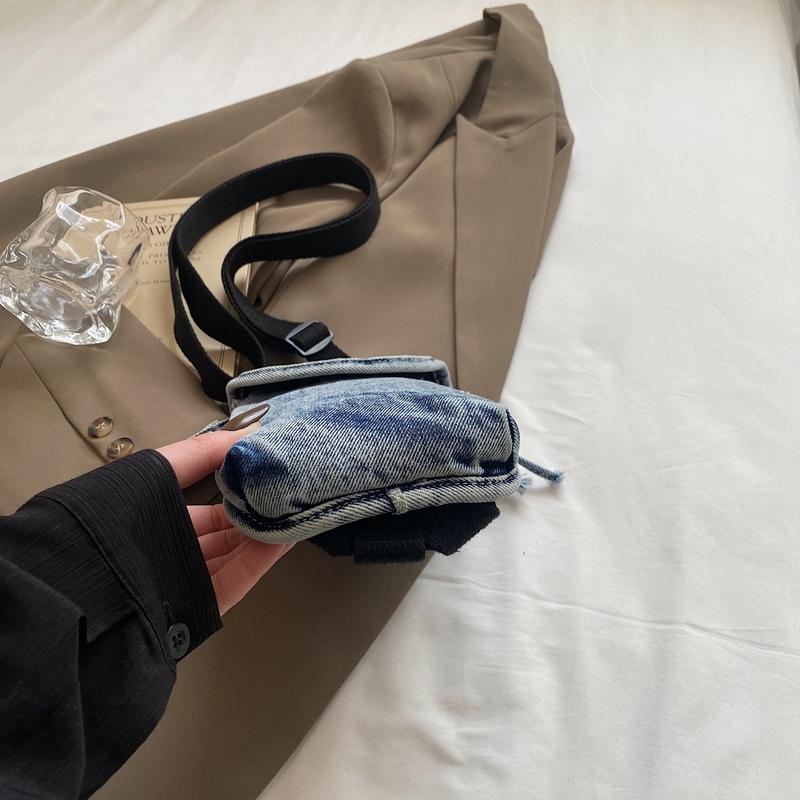 Mobile Phone Bag Women's Denim Water Cup Bag Mini Shoulder Crossbody Bag Coin Purse