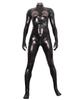 Sexy Women Pu Glove Sleeve Full Body Jumpsuit Zipper Crotch Bodysuit Sexy Tights Faux Leather Open Bust Stage Maid Leotard