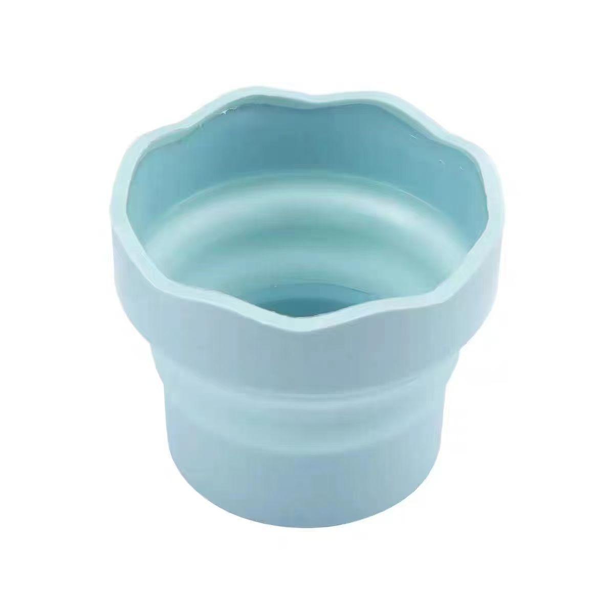 

Silicone Watercolor Paint Washing Bucket Portable Scalable Telescopic Cup Folding Brush Washer Collapsible Paint Brush Cleaner