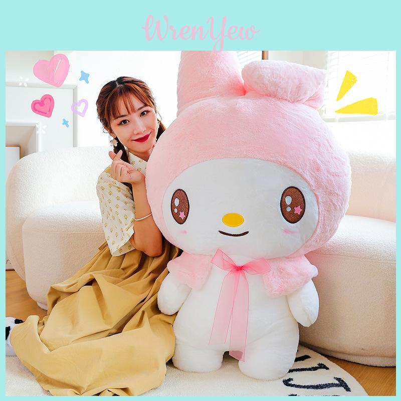 Peluche Animali Kuromi e Melody con Imbottitura in Cotone e Piume per Regalo e Decorazione della Casa