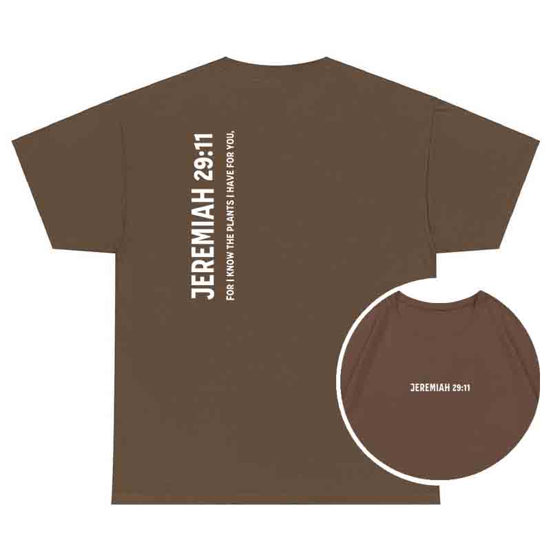 100 Cotton Jeremiah Bible Verse Tee Unisex Inspirational Religious Gift TShirt Scripture Jesus Faith Based Apparel
