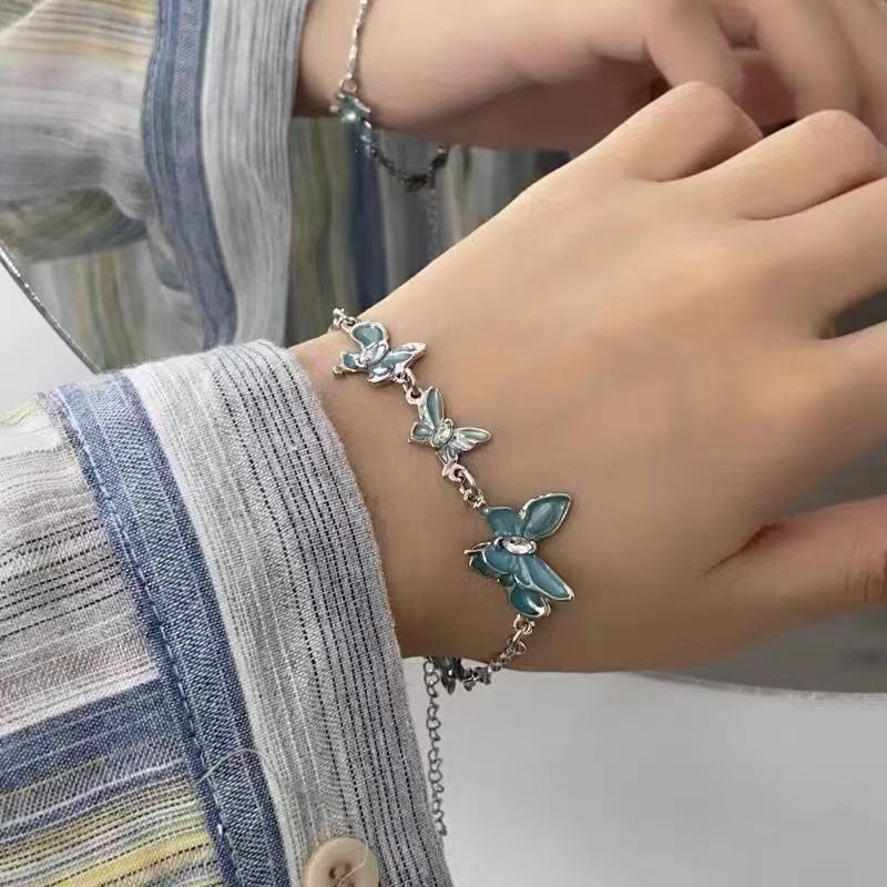 

Butterfly Elegant Blue Bracelet For Women Trendy Simple Jewelry Geometric