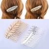 Style Hair Jewelry Individual Gold Color Silver Color Leaf Hair Cam Wedding Hair Accessories