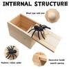 Trick Spider Fun Horror Box Wooden Spider Hidden Box Halloween Fun Horror Toy Home Office Horror Trick Toy Box Bounce Spider