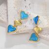 Vintage French Heart Retro Stud Earrings - High-End Fashion Jewelry