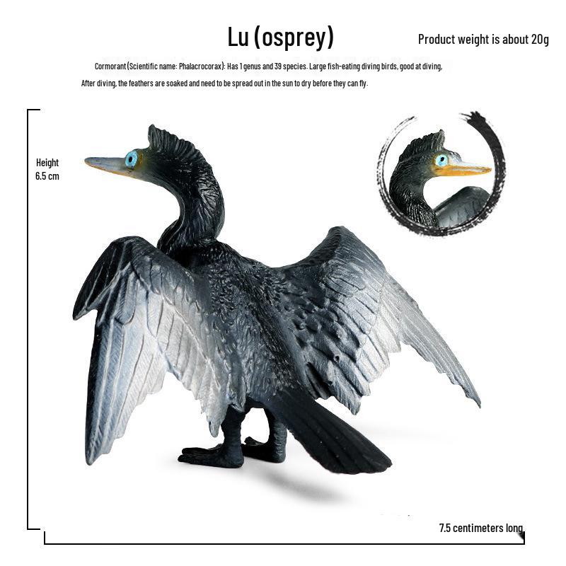 Children's Bird Model Toys: Red-billed Gull, Flamingo, Cormorant, Kingfisher, Blue-footed Booby Ornaments
