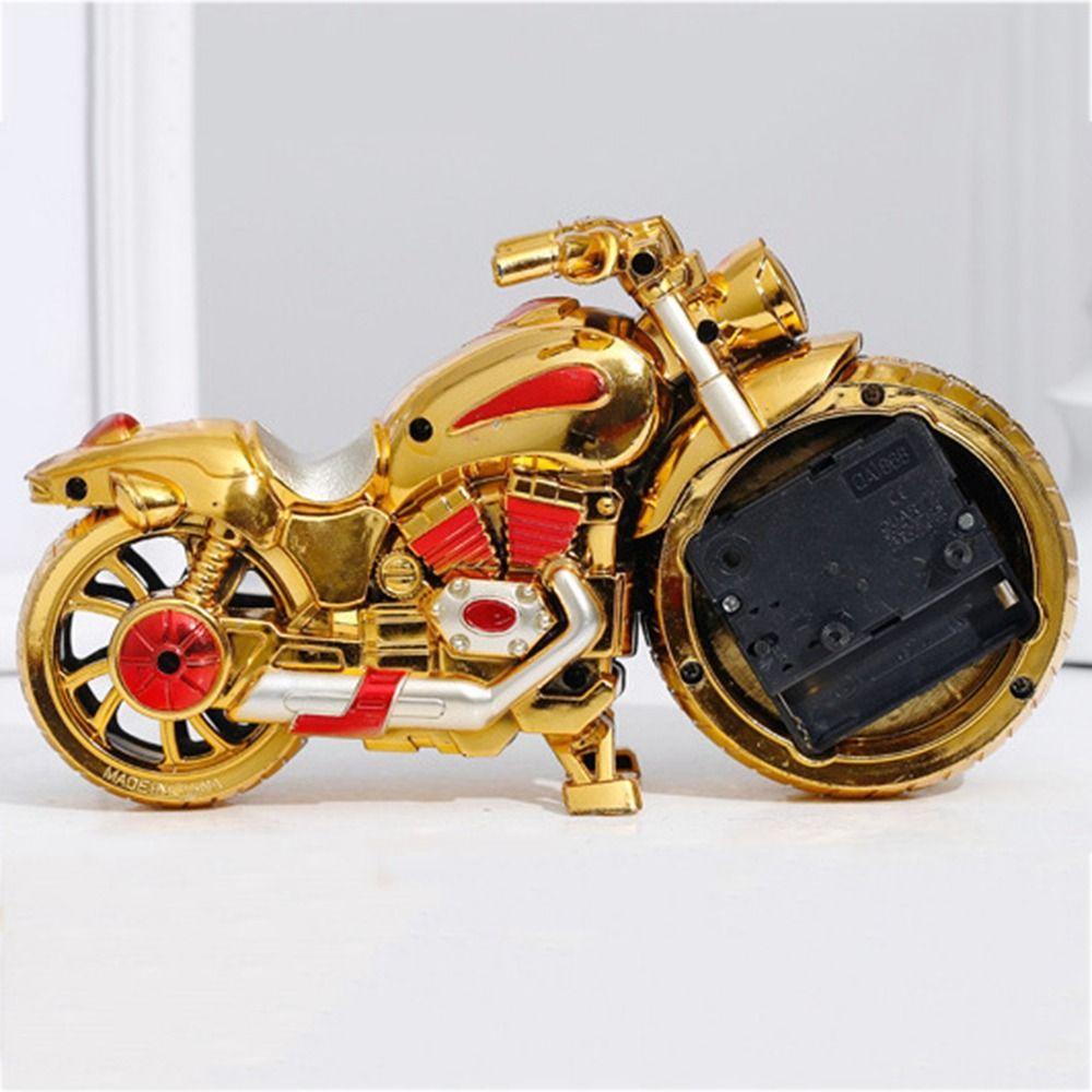 Decor Figurine Retrobedside Bedside Clock Motorcycle Model Motorcycle Alarm Clock Desktop Ornament