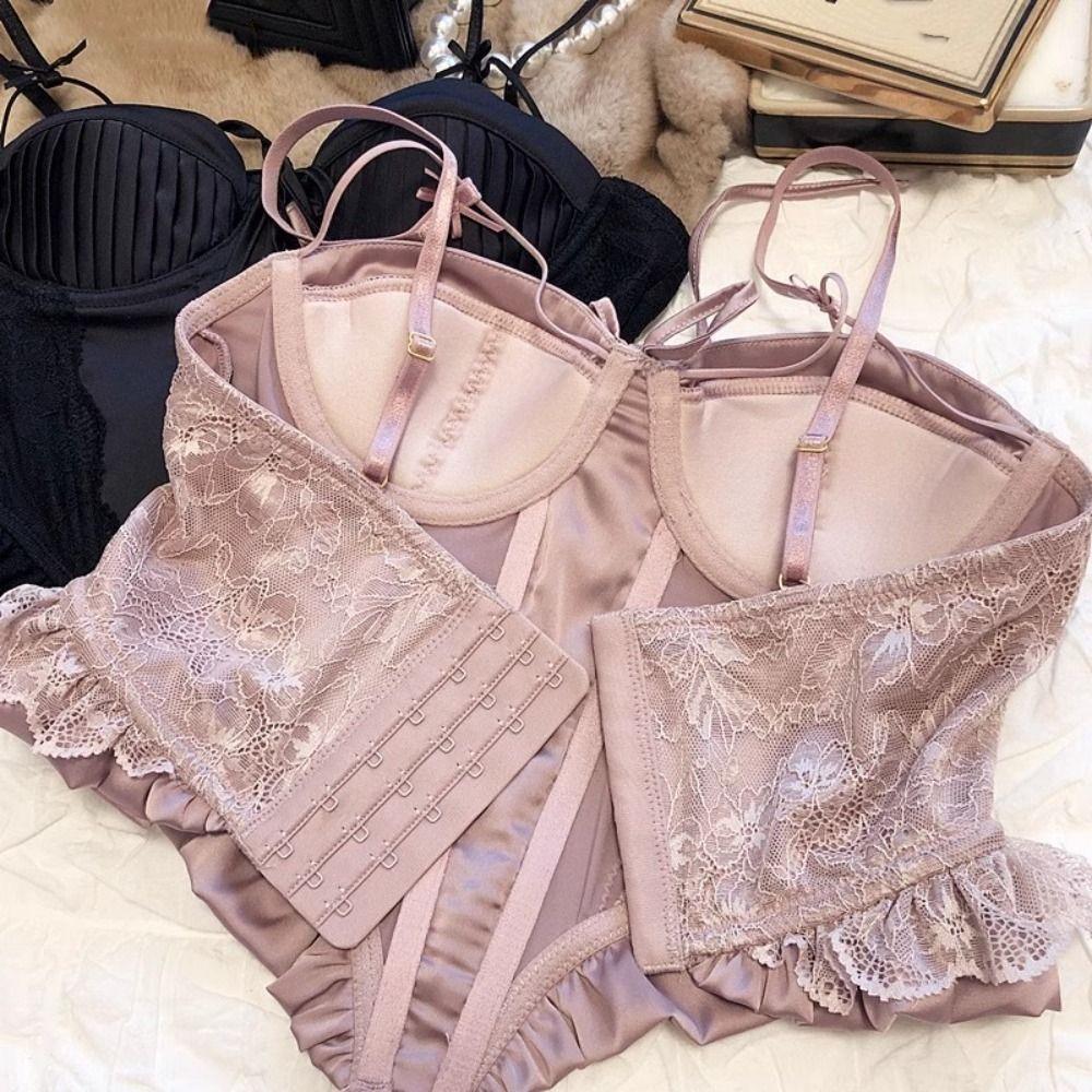 Spaghetti Strap Lace Up Vest Top Close-fitting Fishbone Vest Solid Color Sleeveless Crop Top Bar