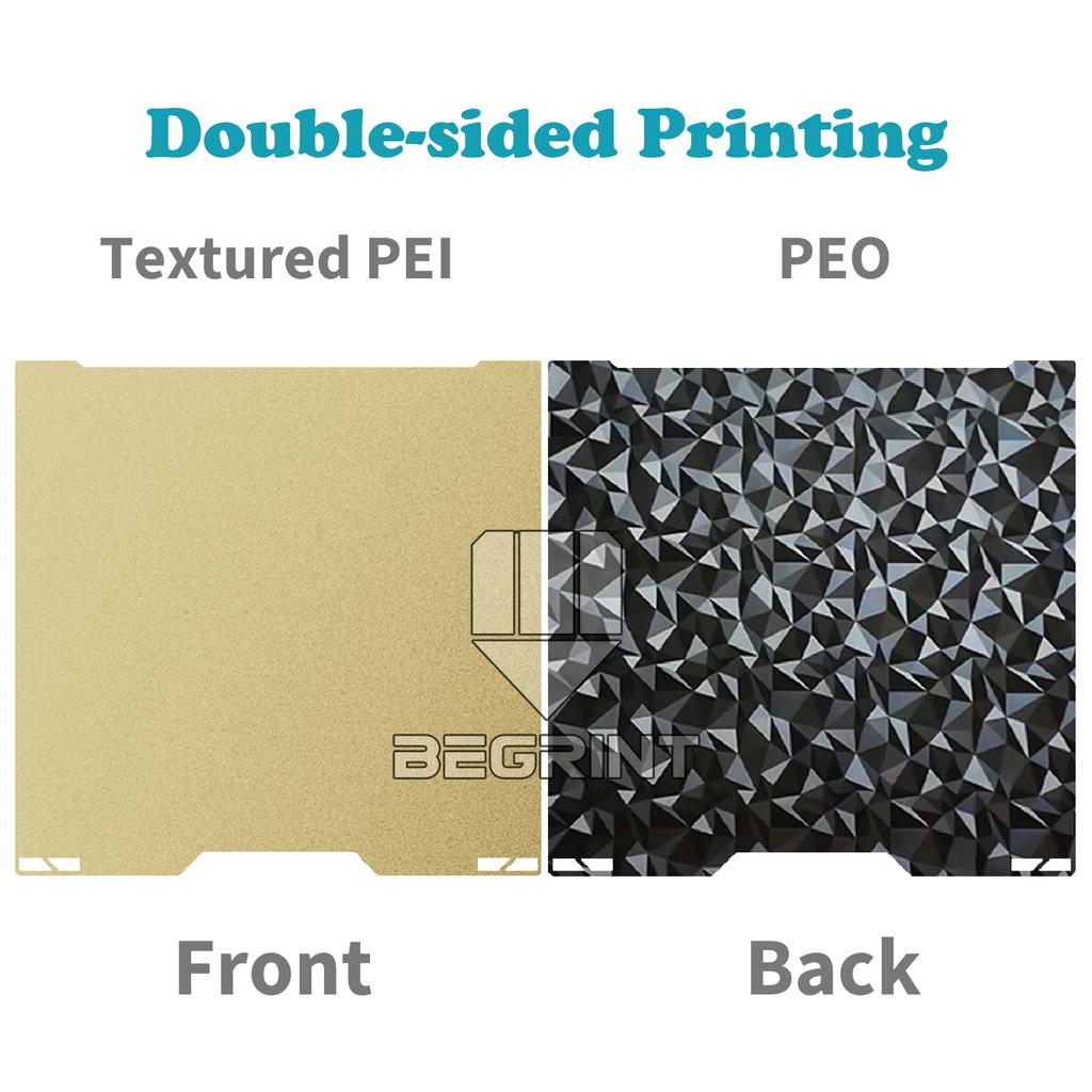350x320mm Build PLate For Bambu Lab H2S H2D 3D Printer Parts Heat Bed Fiber Carbon Sheet PET PEI Textured Spring Steel Plate