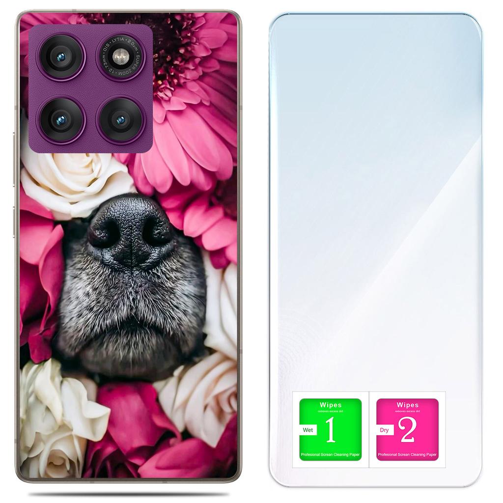 Etui Do Motorola Edge 60 Pro Obudowa Foto Case Plecki Pies + Szkło 9H
