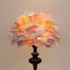 European Style Feather Lampshade Luxury Cloth Art Bedroom  Bedside Desk Lamp Cover Nordic Hotel Home Decor Feather Light Cover