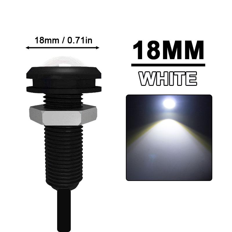 

2/10 PCS 18MM/23MM Car Eagle Eye LED Light 12V Daytime Running Light DRL Auto Parking Singal Lapms For Motorcycle Car Red Yellow 4 PCS