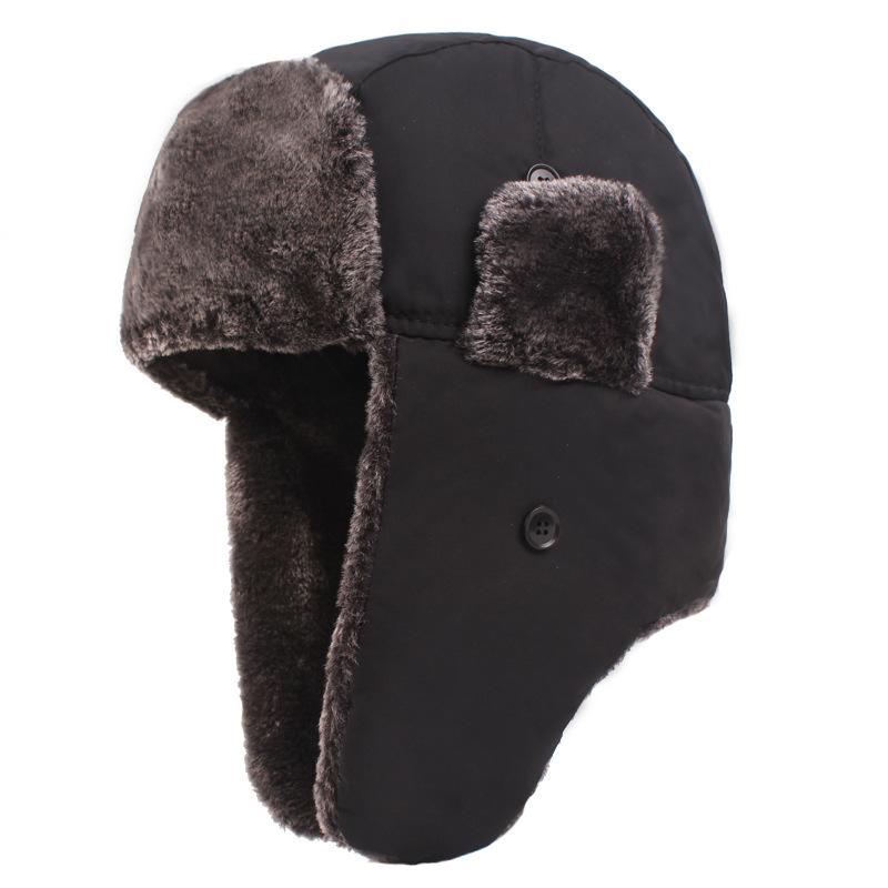 Wind and Snow Cap Men's Lei Feng Cap Winter Hat Thickened Velvet Ear Protection Cap Cycling Windproof Cap Male Hat