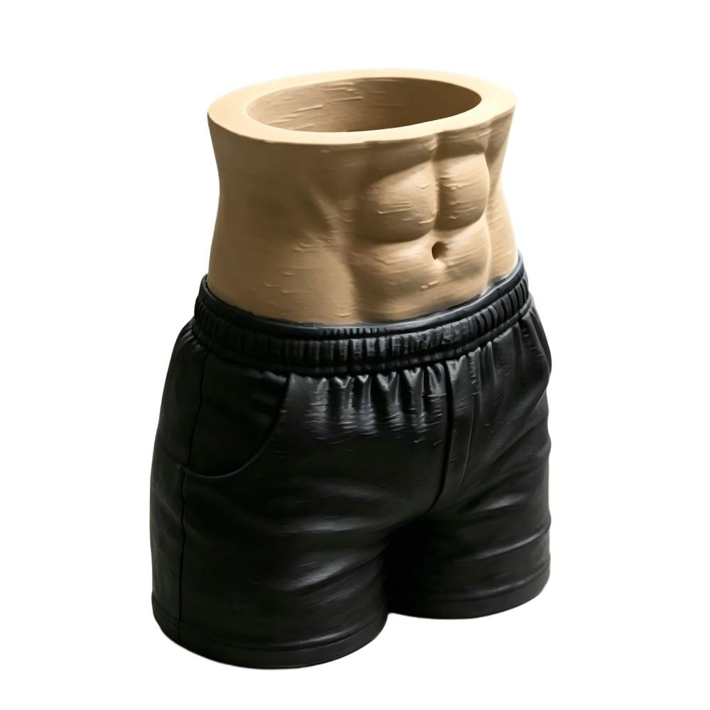 Muscle Torso Pencil Cup 3D Printed Storage Bucket Desk Organizer Stationery Organizer чёрный