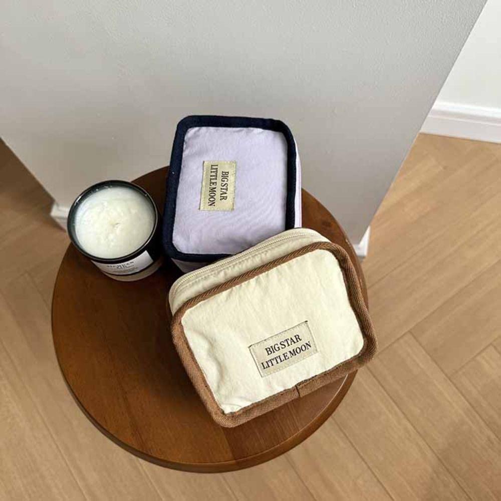 Korean Style Contrast Color Cosmetic Bag Portable Sanitary Napkin Storage Bag  Napkin Towel
