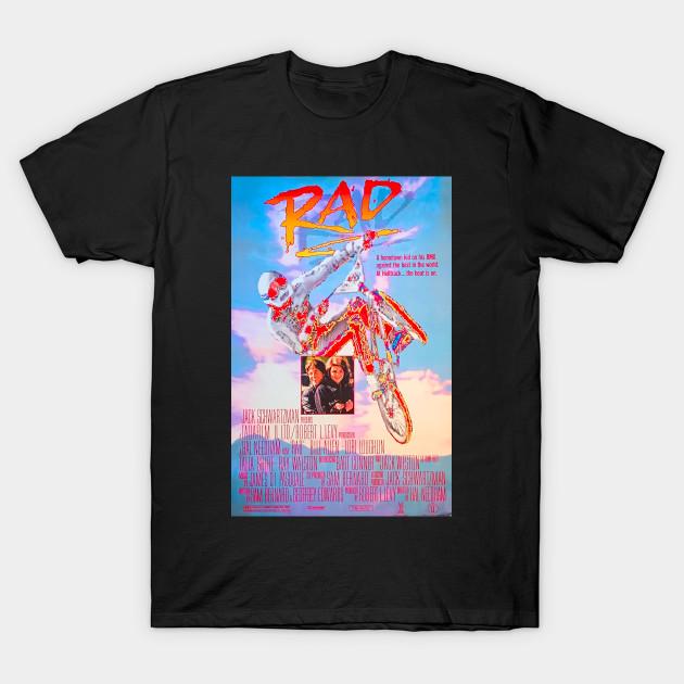 

Men Black Print T-shirt Rad Movie Poster! No-Cut Transfer Paper Print Cotton Tshirt 3XL