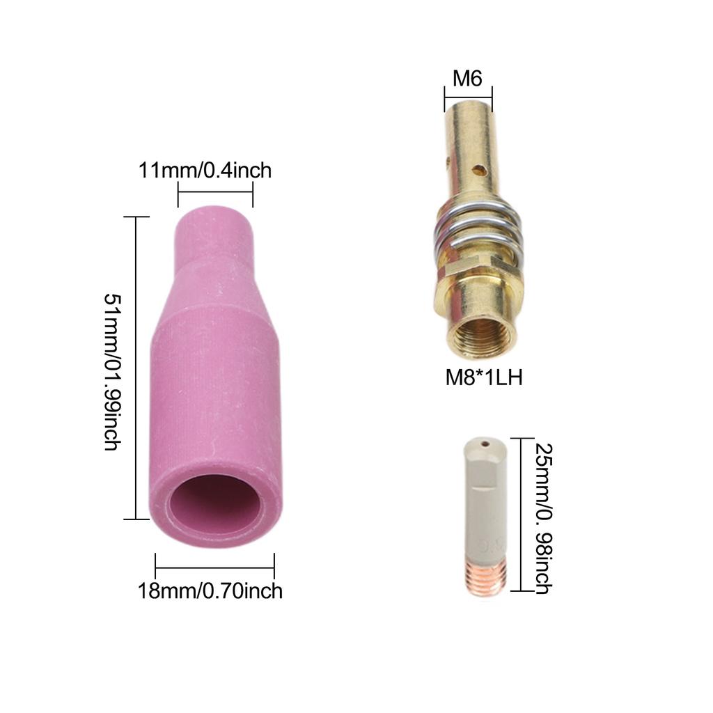 15PCS Welding Torch Earthenware Nozzle For 15AK Welding Torch Coating For MIG For MB15 Torches From Different Manufacturers