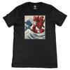 Gundam MSN-04 SAZABI In Great Wave Off Kanagawa Anime Graphic Art Novelty Tee